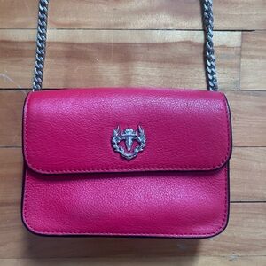 RUDSAK Red Leather Crossbody Bag